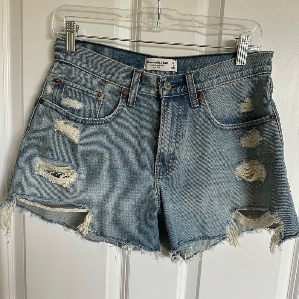 Light wash ripped high waisted curve love boyfriend shorts